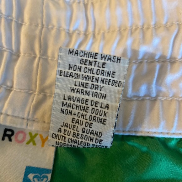 Roxy brown & green Bundle! 2 shorts 1 shirt polka dot bag womens sz 7 - Picture 6 of 16